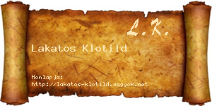 Lakatos Klotild névjegykártya